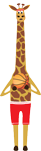 Extra Legroom giraffe with basketbell